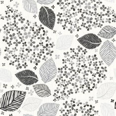 Monochrome seamless pattern with lilac flowers Vector illustration