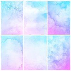 Set of Colorful watercolor painting background N2