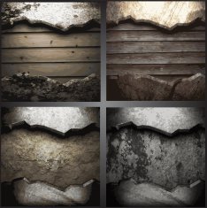 vector set of metal on the wall