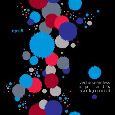 Bright contrast splattered web design repeat pattern art ink N3