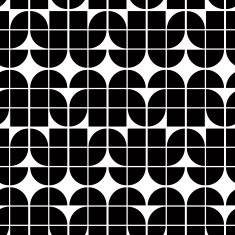 Black and white abstract geometric seamless pattern contrast N6