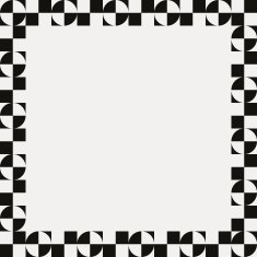 Paper with black and white frame geometric pattern N9