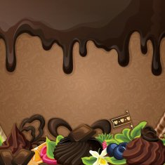 Black chocolate sweets background N2