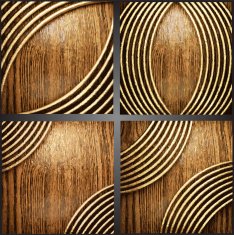 Vector wood and gold background set N19