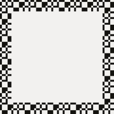Paper with black and white frame geometric pattern N10