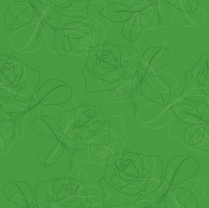 vector green seamless pattern with roses
