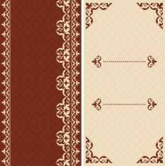 brown and beige vector cards with arabic ornament