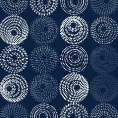 set of abstract blue and white circle pattern background