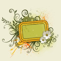 floral frame N366