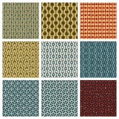 Vintage style aged seamless tiles patterns set with grungy dirt