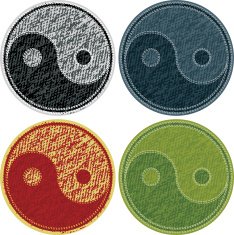 Stitched Yin Yang Patches