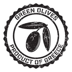 Olives Grunge Rubber Stamp N2