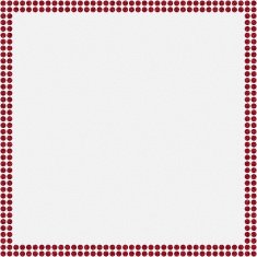White textured paper with red glitter dot border