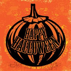 Happy Halloween pumpkin greeting design