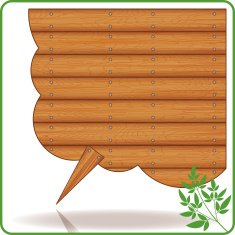 Speech bubble Wooden board N4