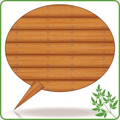 Speech bubble Wooden board N5