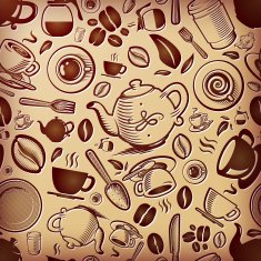Coffee Themed Texture Tilable N2
