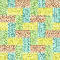 Seamless doodle geometric pattern in domino style Pastel colors N2