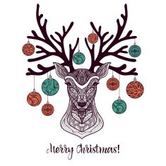 Colored Christmas Deer N2