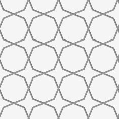 Perforated octagons forming stars
