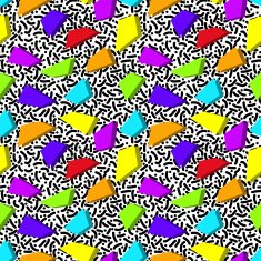 bright rainbow abstract seamless pattern in style of the 80s N2
