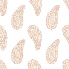Hand drawn indian seamless pattern in pastel color Doodle paisley N2