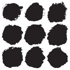 Set of ink circle stains 9 N6
