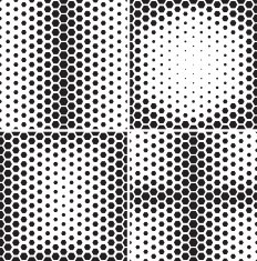 Set of seamless patterns with hexagons gradients