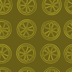 Seamless lemon contours