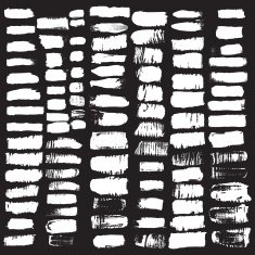 Vector set of grunge brush strokes N12