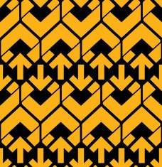 Bright abstract seamless pattern with yellow arrows Vector