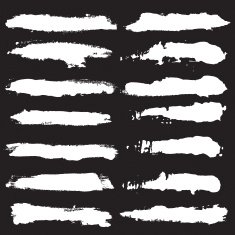 Vector set of grunge brush strokes N16