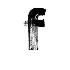 Letter f hand drawn with dry brush Lowercase N2