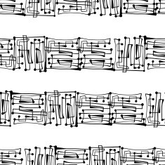 Seamless black and white pattern N15