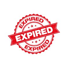 Expired grunge retro isolated stamp