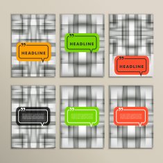 Set vector artwork with background of polylines