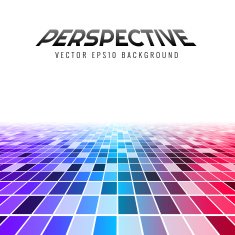 Abstract perspective tiles