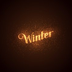 Winter label with light sparkles N2