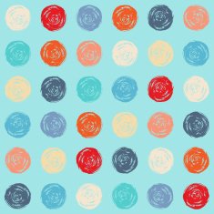 Color seamless grunge polka dots pattern