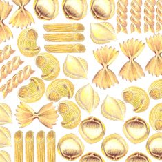 Hand-drawn italian pasta background