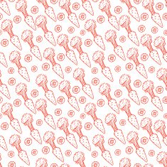 seamless sketch cute carrots