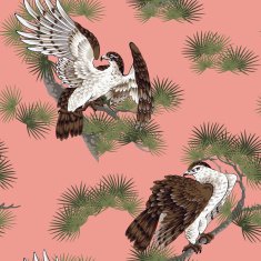 Japanese painting hawk pattern N2