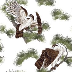 Japanese painting hawkãpattern