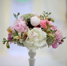 Decorative bouquet of soft peonies N2
