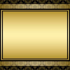 golden background with gradient on vintage pattern