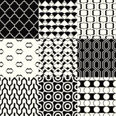 seamless black and white geometric pattern N7