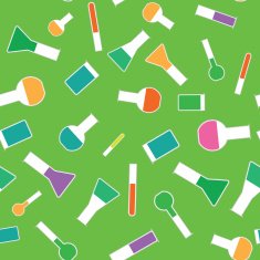 Chemical test tube seamless pattern