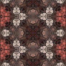 Seamless kaleidoscope mosaic in brown spectrum