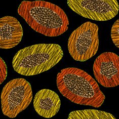 Autumn papaya backdrop Endless harvest texture repeating fruit N2