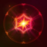 Fire red vector abstract sphere N2